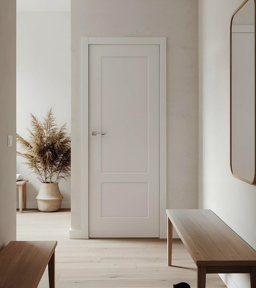 Puerta lacada blanca de estilo elegante