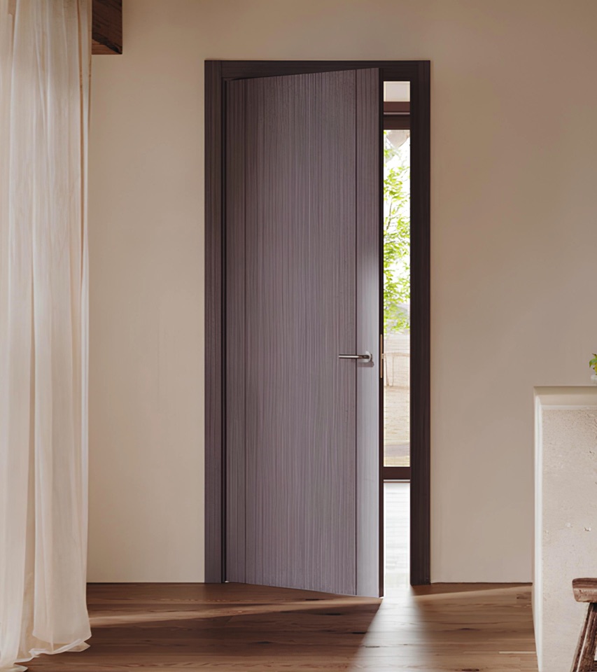 Puerta chapada en madera de estilo elegante